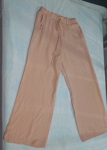Diğer Bej Kadin Salas Midi Kumas Pantolon