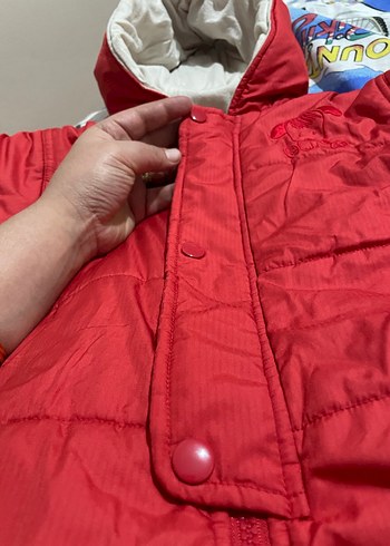 Kız Bebek Kırmızı Fermuarlı Kar Tulumu - Görsel 4