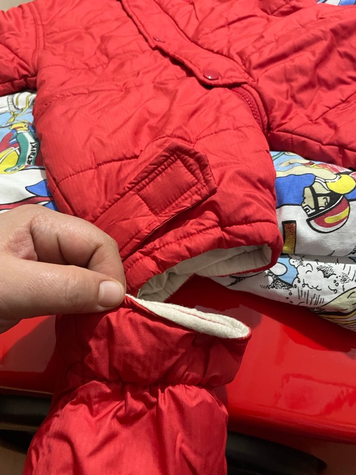 Kız Bebek Kırmızı Fermuarlı Kar Tulumu - Görsel 3