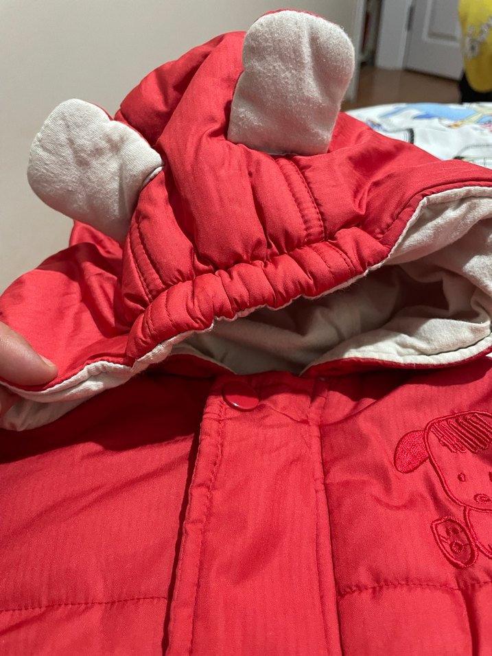 Kız Bebek Kırmızı Fermuarlı Kar Tulumu - Görsel 2