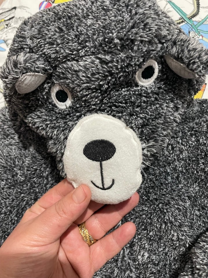 Gri Erkek Bebek Peluş Tulum - Görsel 2