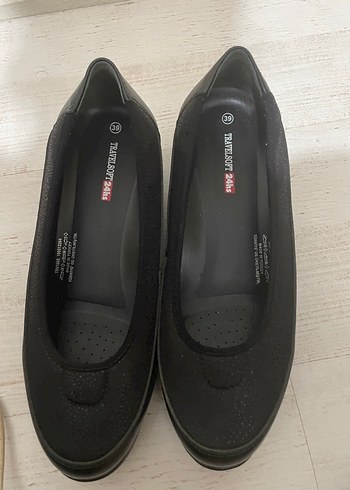 Siyah Dolgu Topuklu Kadın Babet - Görsel 2