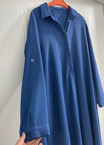 Uzun Kollu Mavi Kadın tunik - Görsel 3