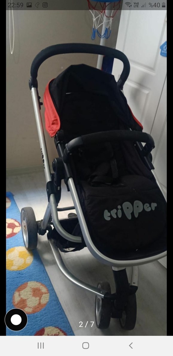 Kırmızı Bebek Arabası - Görsel 3