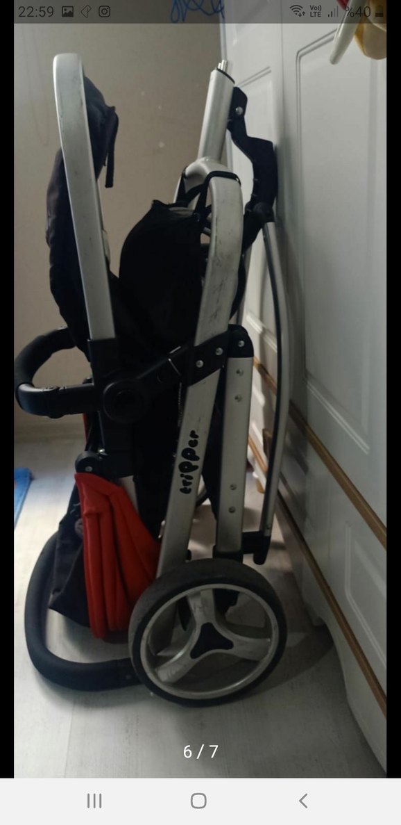 Kırmızı Bebek Arabası - Görsel 4