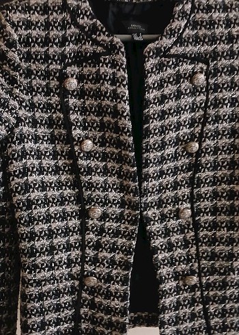 Düğmeli, Midi Uzunlukta Gri Kadın kışlık Ceket - Görsel 2