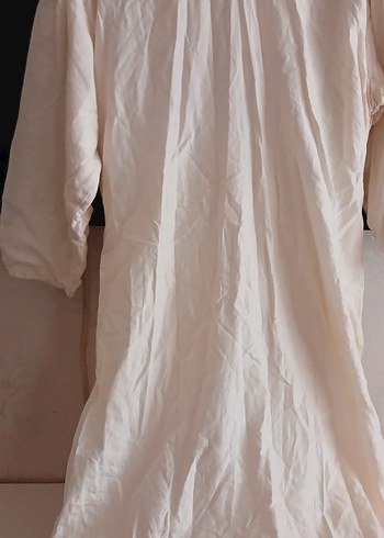 Nakışlı Beyaz Bohem midi Elbise - Görsel 5