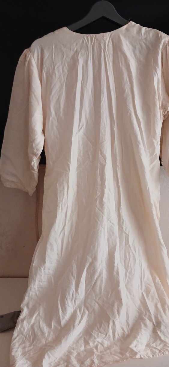 Nakışlı Beyaz Bohem midi Elbise - Görsel 5