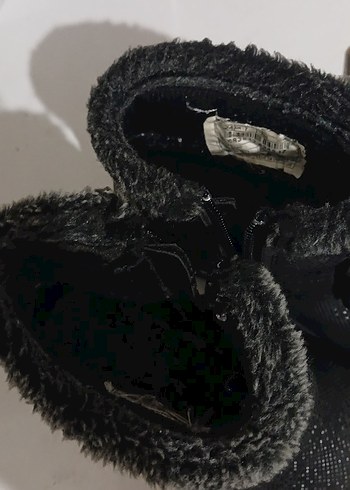 Kız Çocuk Gri Yılan Desenli Kürklü Bot - Görsel 3