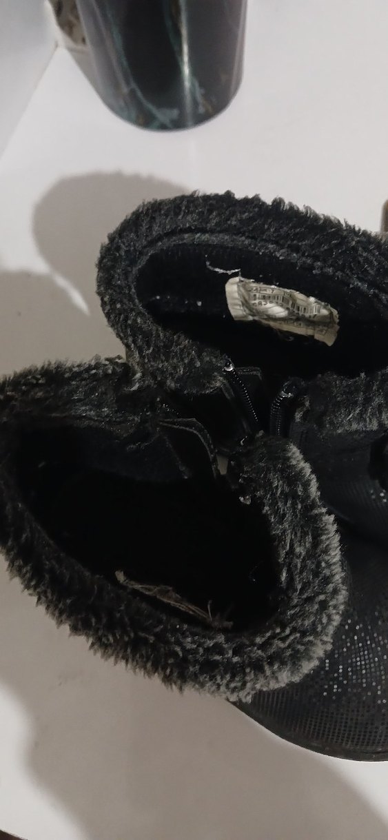 Kız Çocuk Gri Yılan Desenli Kürklü Bot - Görsel 3