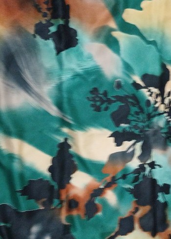 Kadın Çok Renkli İpek Görünümlü Bohem Fular karaca eşarp - Görsel 3