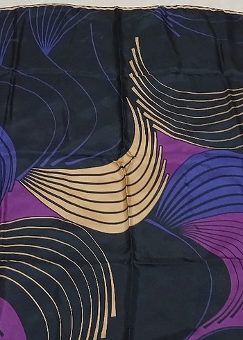 Mor Vintage İpek Görünümlü Kadın Fular eşarp - Görsel 3