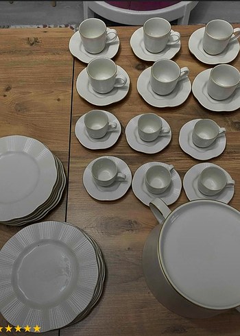 Modern Klasik Beyaz Tabak Takımı - Görsel 3