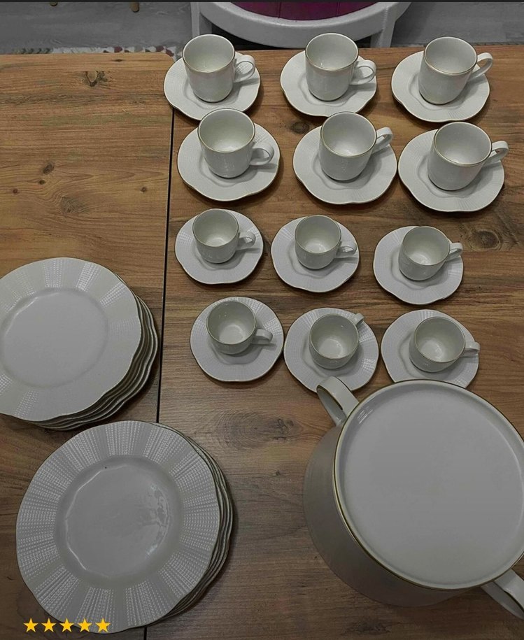 Modern Klasik Beyaz Tabak Takımı - Görsel 3