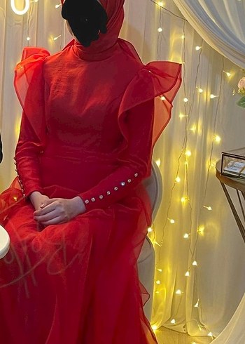 Kırmızı abiye - Görsel 2