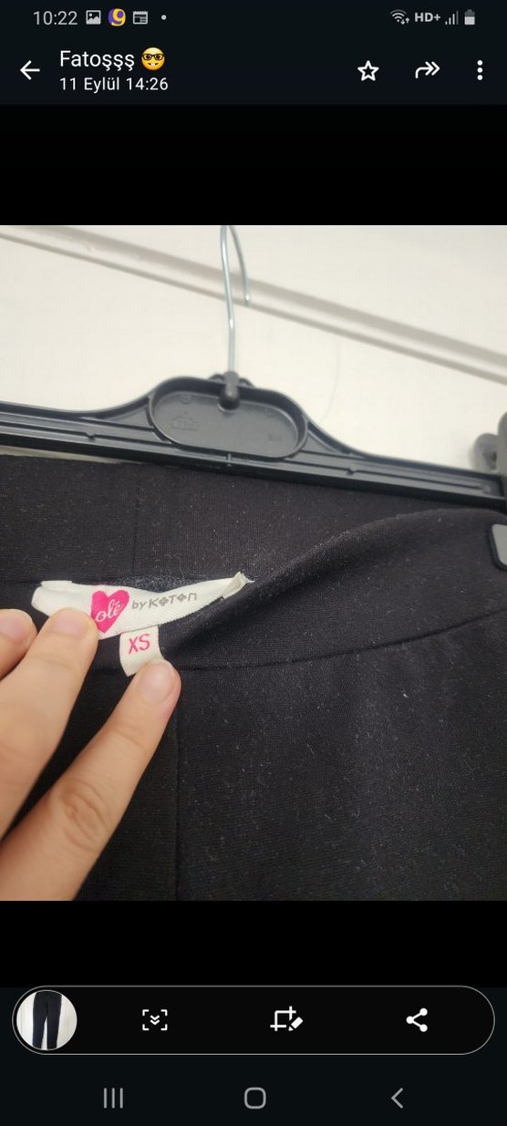 Siyah  Kadın Tayt Koton Marka - Görsel 3