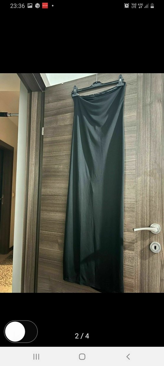 PULL&BEAR Siyah STRAPLEZ ELBISE - Görsel 2