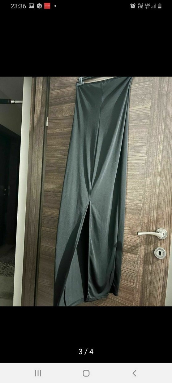 PULL&BEAR Siyah STRAPLEZ ELBISE - Görsel 3