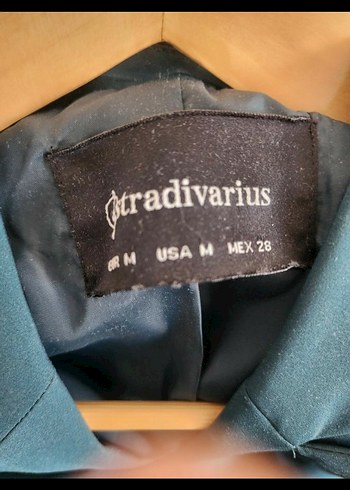 38 Beden Stradivarius Zümrüt yesili Kadın Midi Blazer Ceket