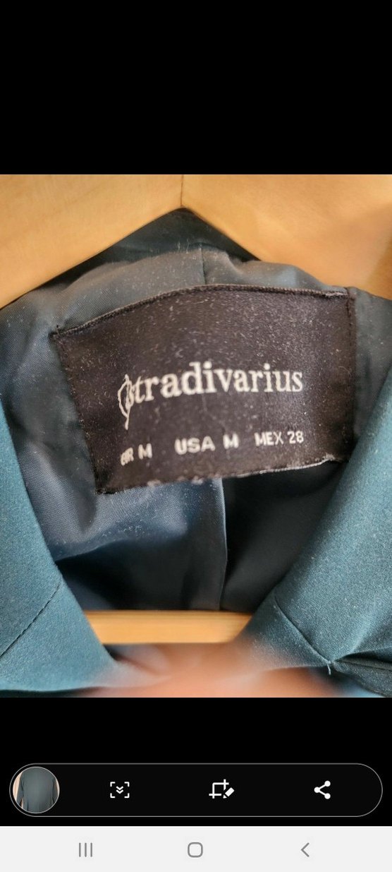 Stradivarius Zümrüt yesili Kadın Midi Blazer Ceket - Görsel 3