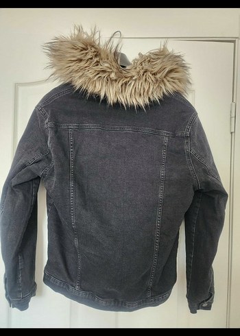 Mavi Jeans Kürklü Gri Denim Ceket