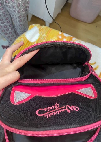 Kızlar için renkli pembe okul çantası - Görsel 5
