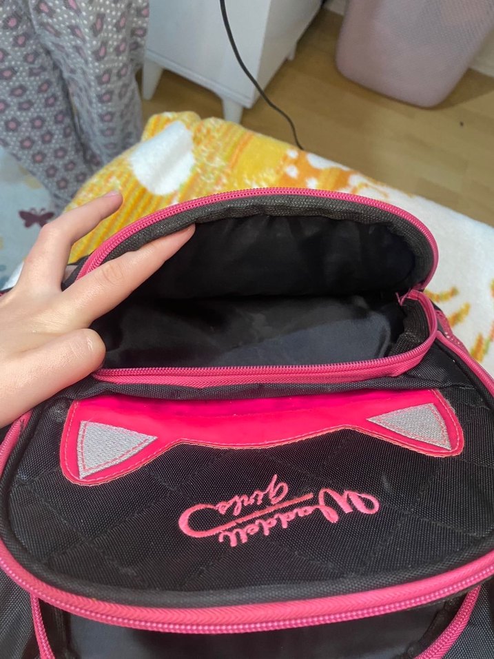 Kızlar için renkli pembe okul çantası - Görsel 5