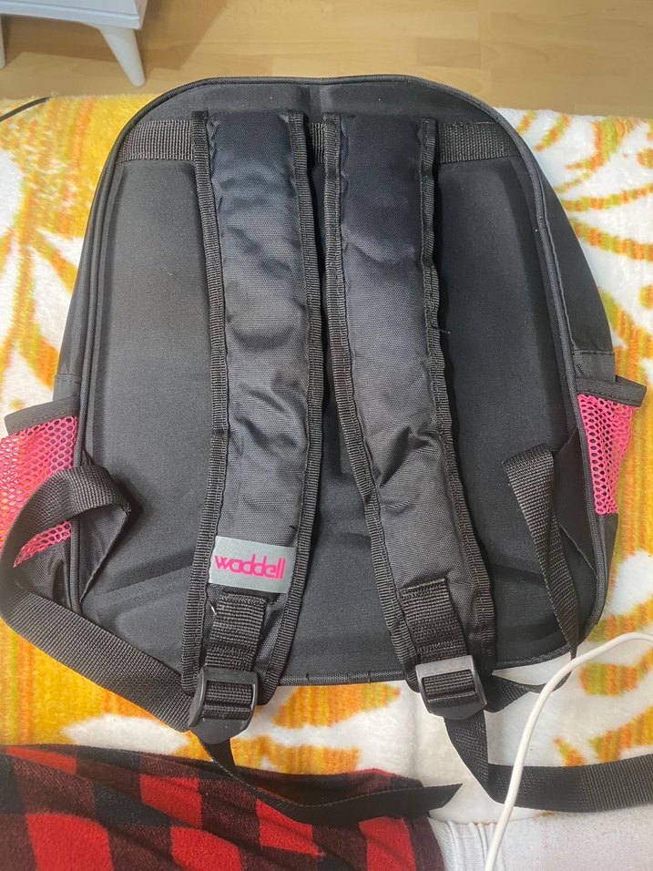 Kızlar için renkli pembe okul çantası - Görsel 2