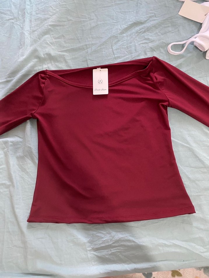 Bordo Drapeli Straplez - Görsel 3