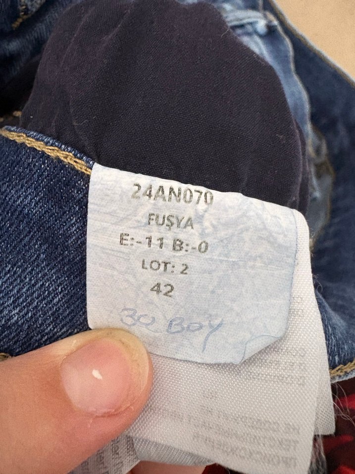 Kadın Mavi Denim Normal Paça Kot Pantolon - Görsel 4