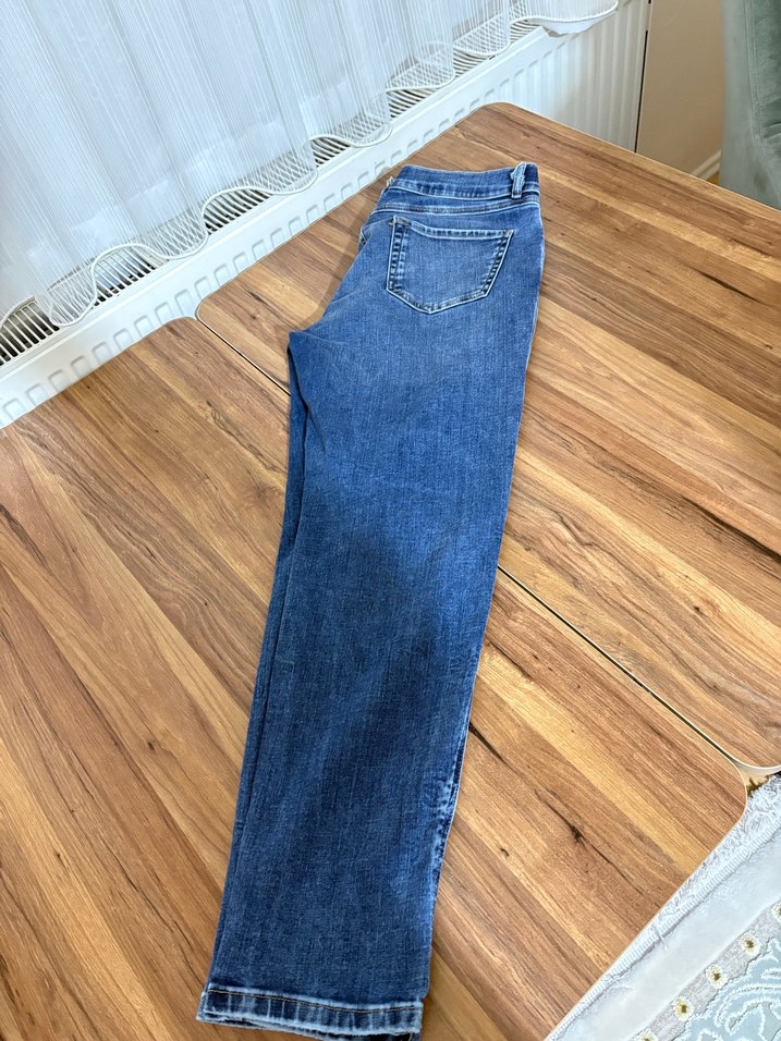 Kadın Mavi Denim Normal Paça Kot Pantolon - Görsel 3