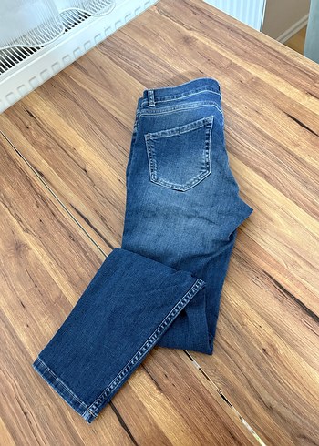 Kadın Mavi Parlak Denim Regular Fit Jean - Görsel 2