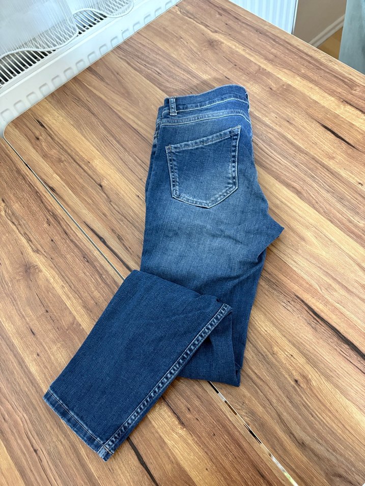 Kadın Mavi Parlak Denim Regular Fit Jean - Görsel 2