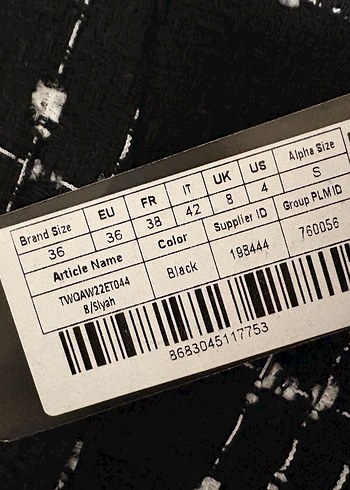 Kadın Siyah Kareli Örgü Mini Kumaş Pantolon - Görsel 2