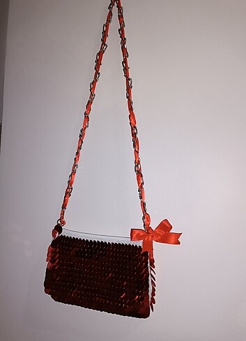 Pullu El yapımı çanta - Görsel 5