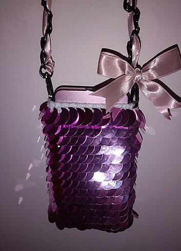 Pullu el yapımı telefonluk - Görsel 6