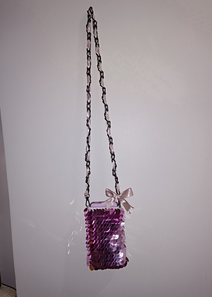 Pullu el yapımı telefonluk - Görsel 5