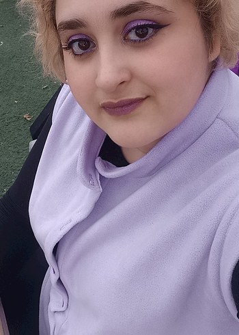 lila polar düğmeli Kadın yelek - Görsel 4