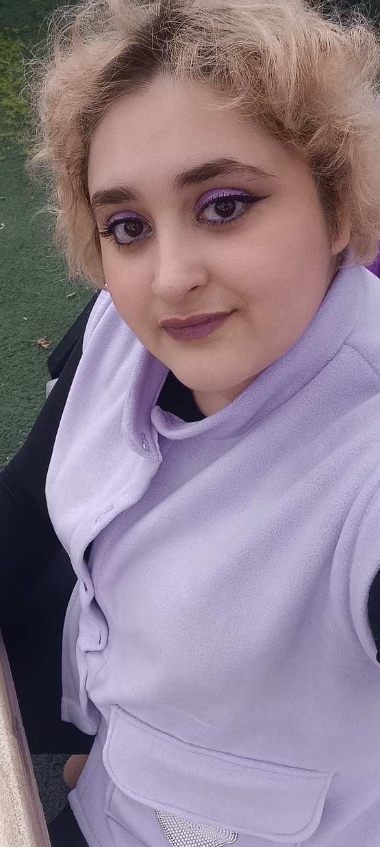 lila polar düğmeli Kadın yelek - Görsel 4