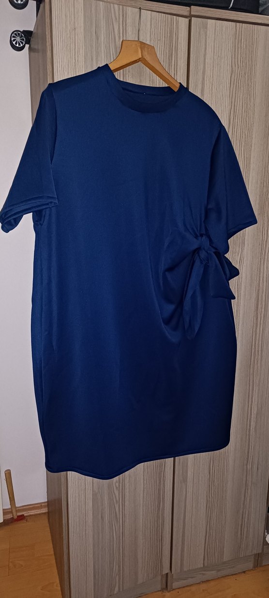 Lacivert Kısa Kollu Hamile Tunik - Görsel 2