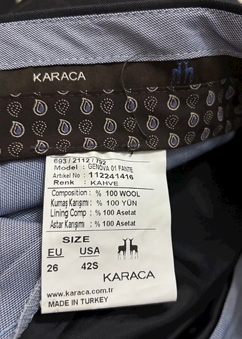 s Beden Karaca Erkek Siyah Pantolonu