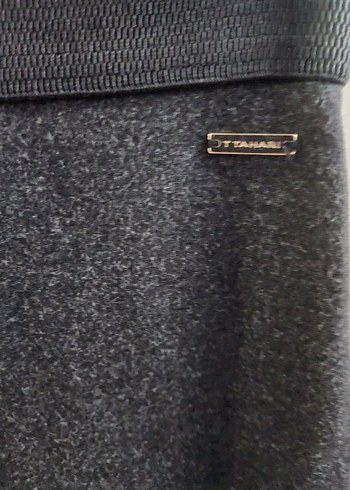 Gri diz boyu Kalem Etek - Görsel 2