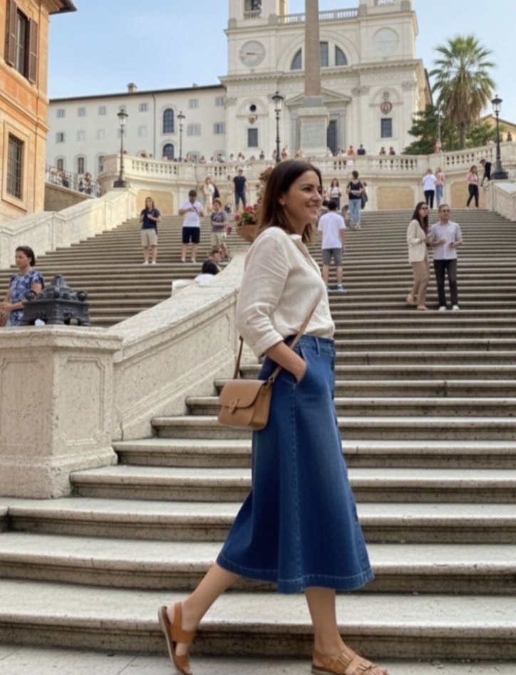 KadınMidi Denim Etek - Görsel 3