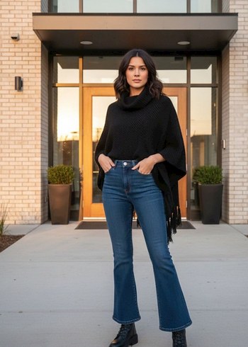 Püsküllü Siyah
 Panço - Görsel 2