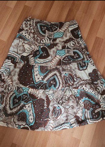 Desenli Midi Etek - Görsel 5