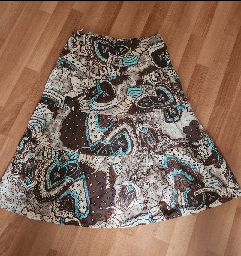 Desenli Midi Etek - Görsel 5