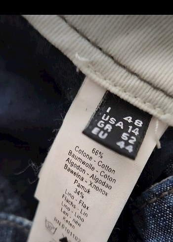 Kadın  bol paça  büyük  beden  Kot Pantolon. 44 beden - Görsel 4