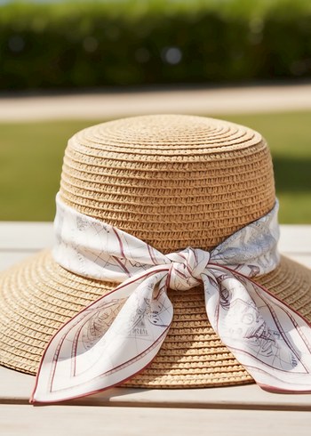 Beyaz Gri Desenli Kadın Fular - Görsel 5