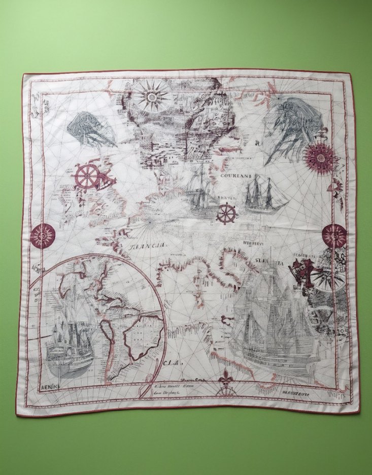 Beyaz Gri Desenli Kadın Fular - Görsel 2