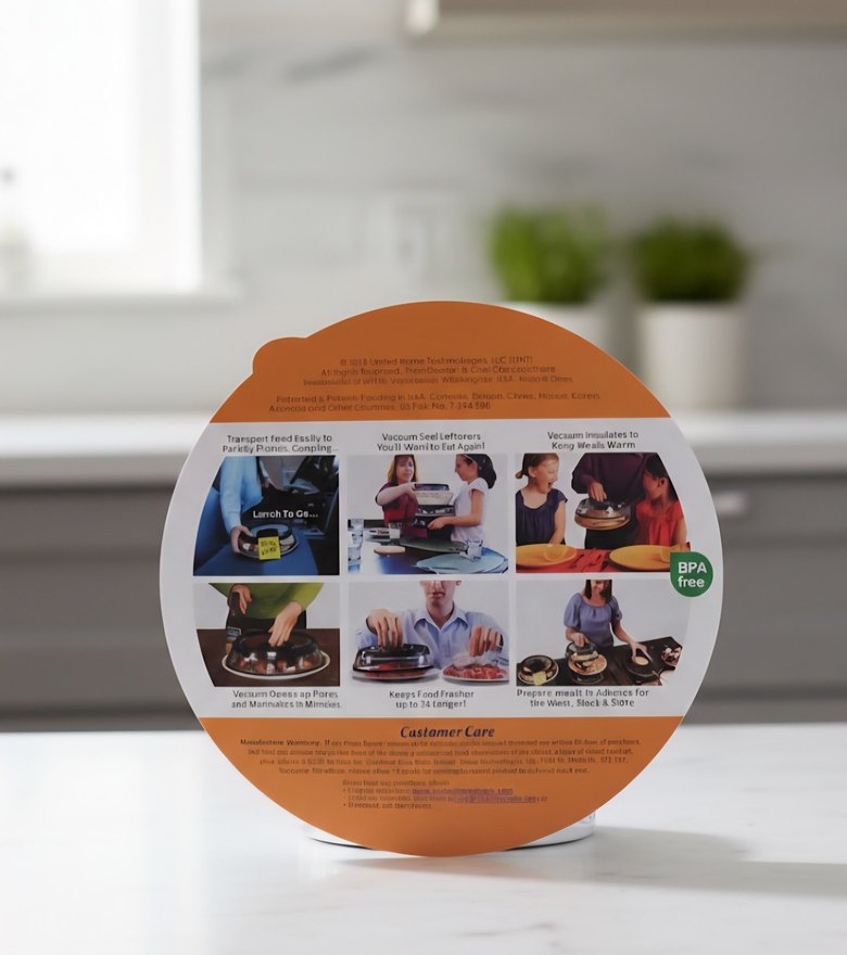 Bordo Renkli Anında Vakumlu Gıda Kapaklı Saklama Kabı - Görsel 5